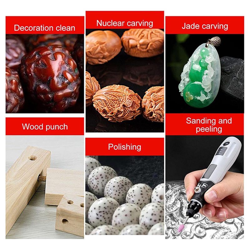 Cordless Rotary Tool Kit Accessories - SHGO Mini zestaw do szlifowania, narzędzie