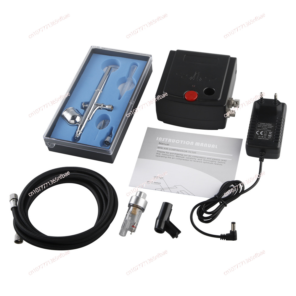 Airbrush Kit With Mini Compressor - Mini kompresor do aerografu z funkcją