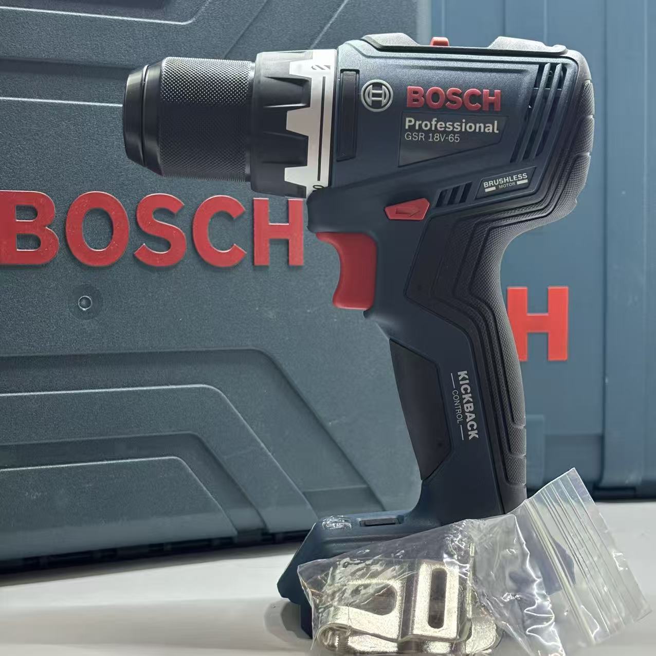 Brushless Cordless Electric Drill 18V - Wiertarko-wkrętarka akumulatorowa Bosch GSR 18V-65 bezszczotkowa,