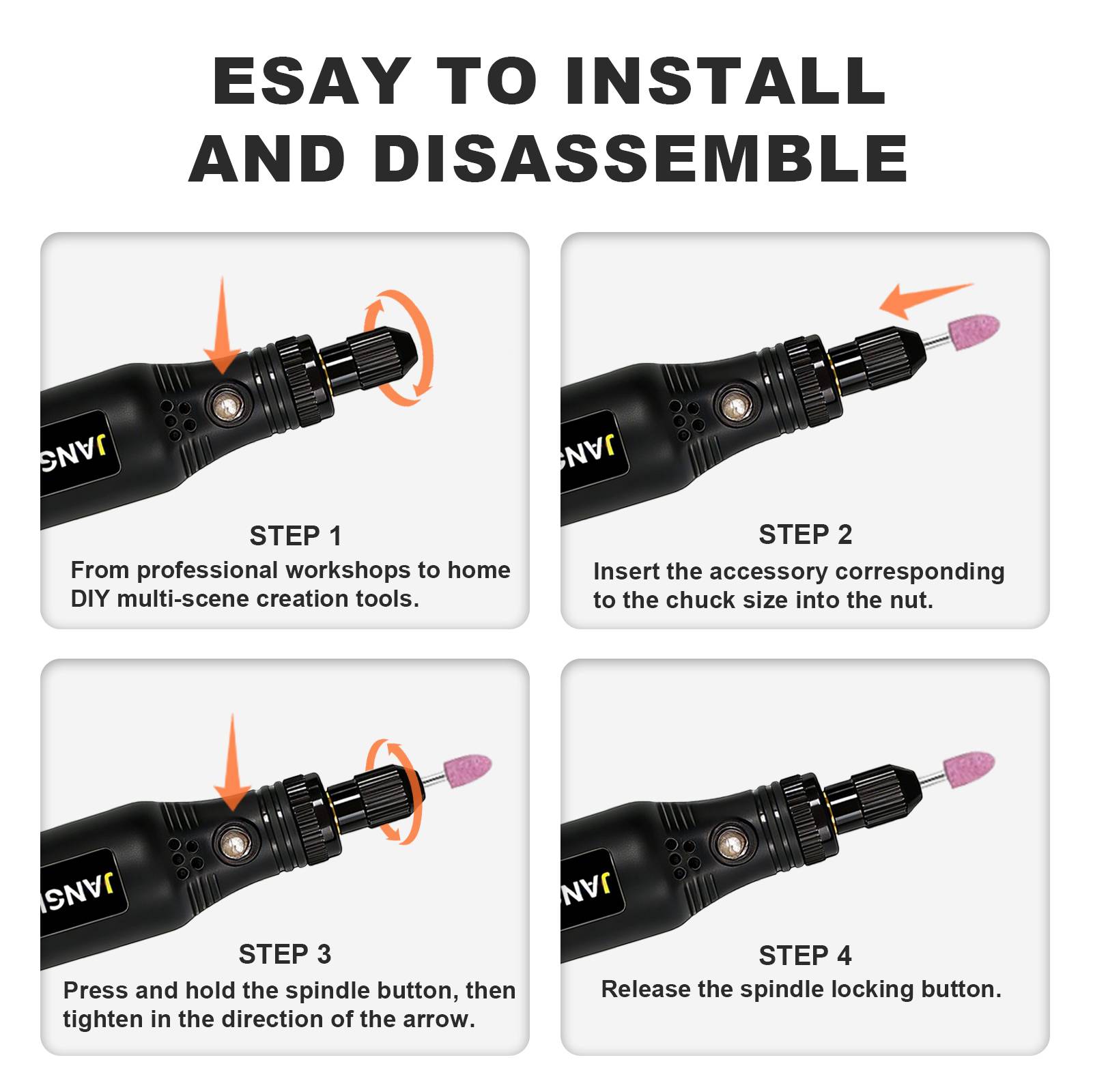 Bezprzewodowy zestaw narzędzi  – Cordless Rotary Tool Kit Accessories recenzja i cena
