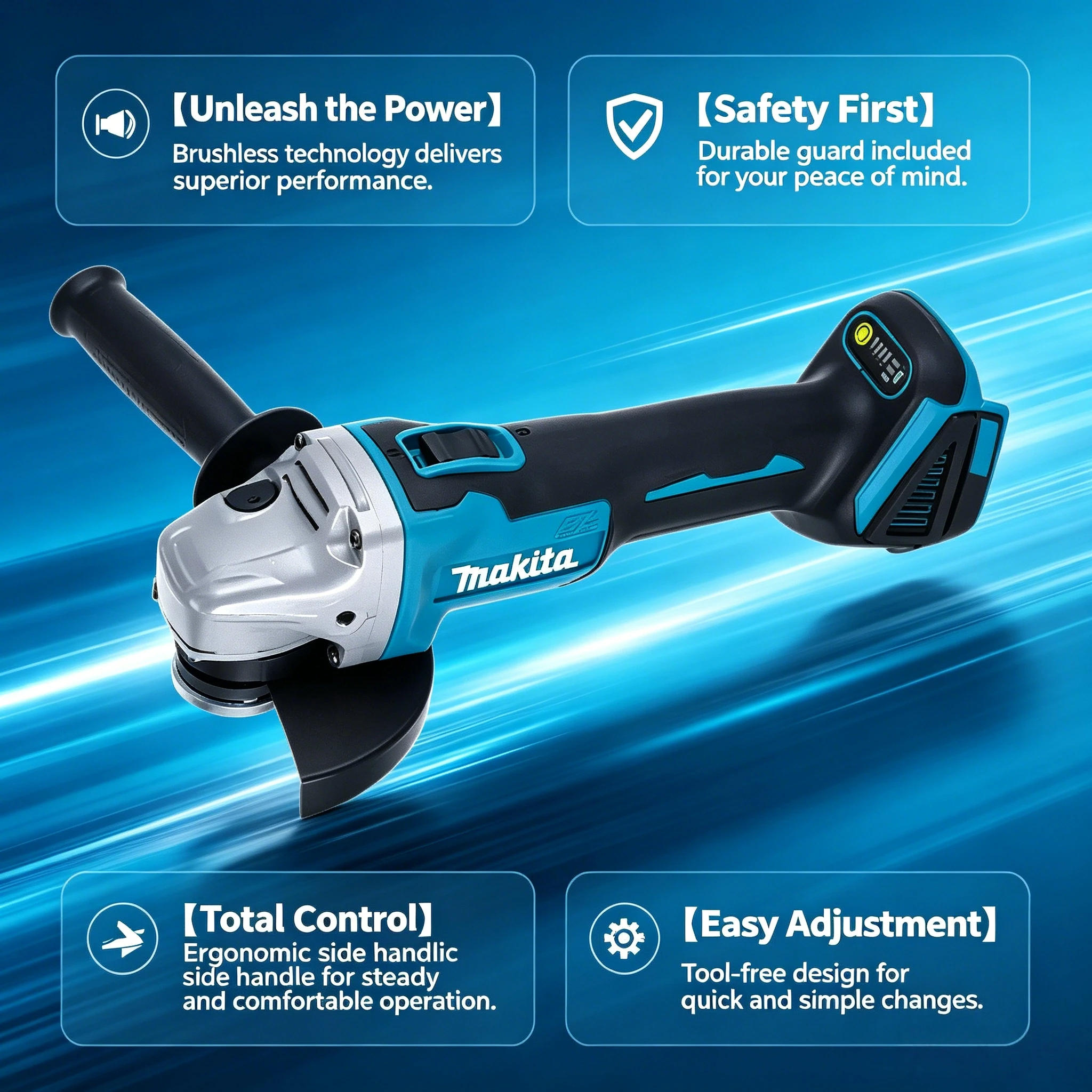 Szlifierka kątowa bezszczotkow – Brushless Angle Grinder Battery Powered recenzja i cena