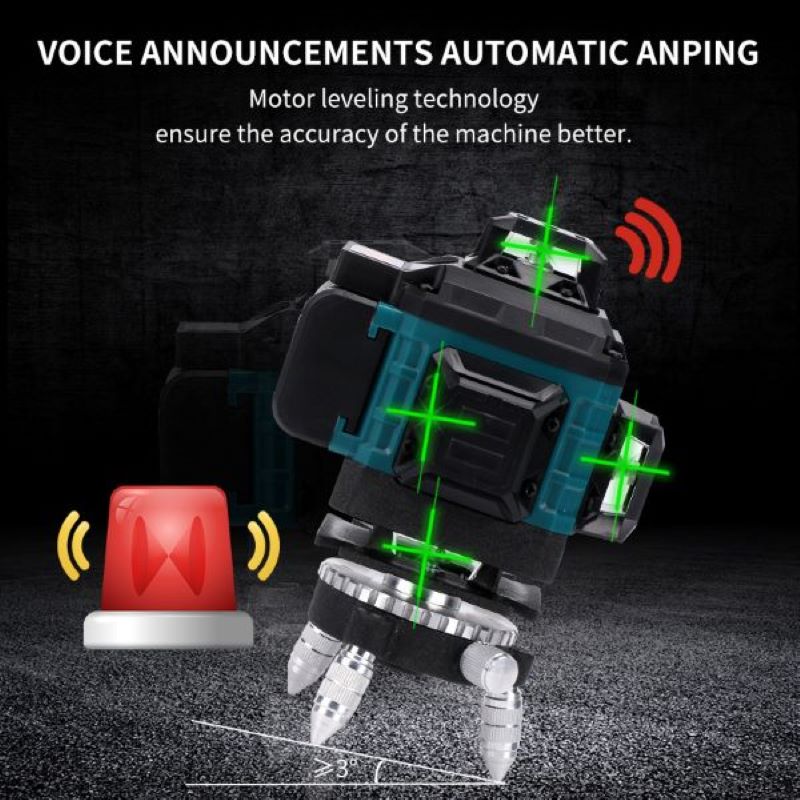 Cyfrowy 16-liniowy laserowy po – Laser Level 16 Lines 4D Green recenzja i cena
