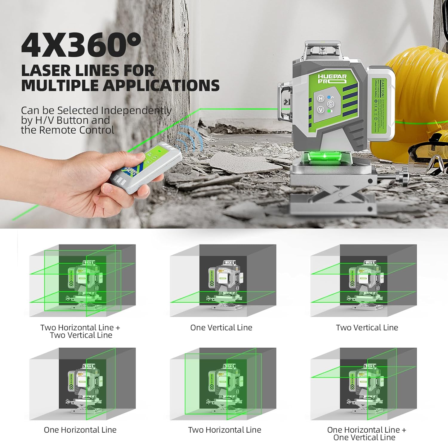 Huepar Professional 4D Cross L – Laser Level 16 Lines 4D Green recenzja i cena